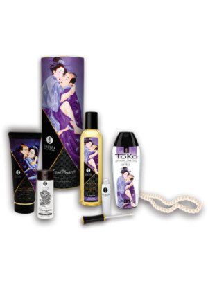 Coffret collection plaisirs charnels 5 produits Shunga + un collier de perles - CC0070